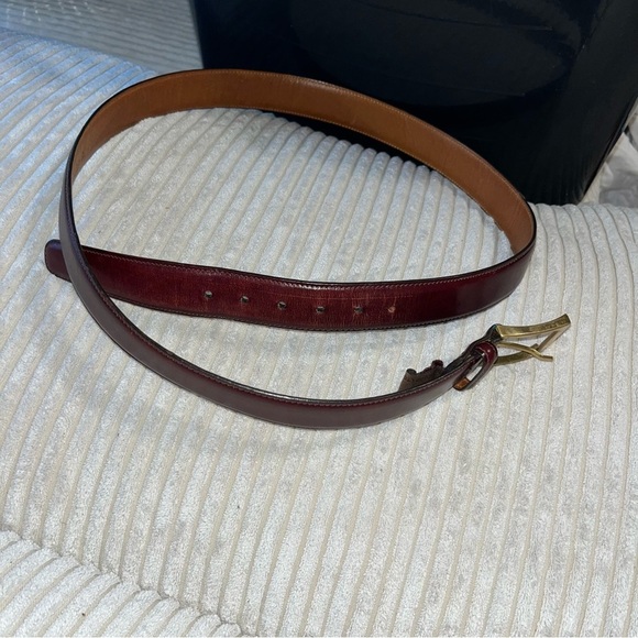 TRAFALGAR men’s Brown Leather Belt with Gold Buckle 38 xl - Picture 1 of 5